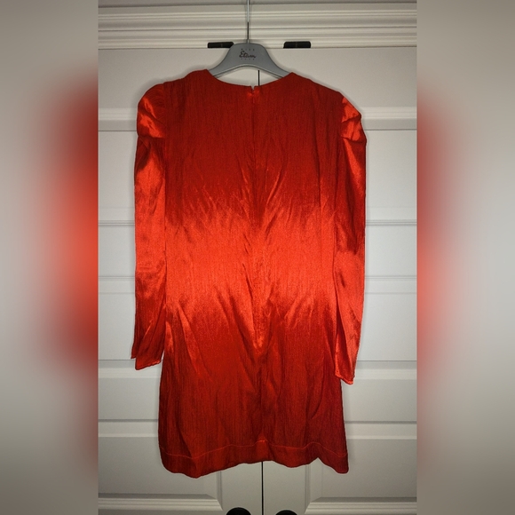 NWT Nine West XS Womens Red Long Sleeve Dress 'Luxe Animal' - Picture 2 of 13